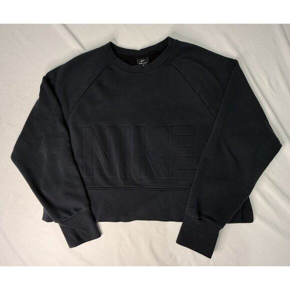 NIKE Dri Fit Women’s Cropped Crewneck Sweatshirt Small ACTIVEWEAR - Picture 1 of 9